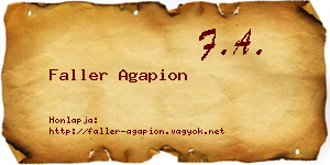 Faller Agapion névjegykártya